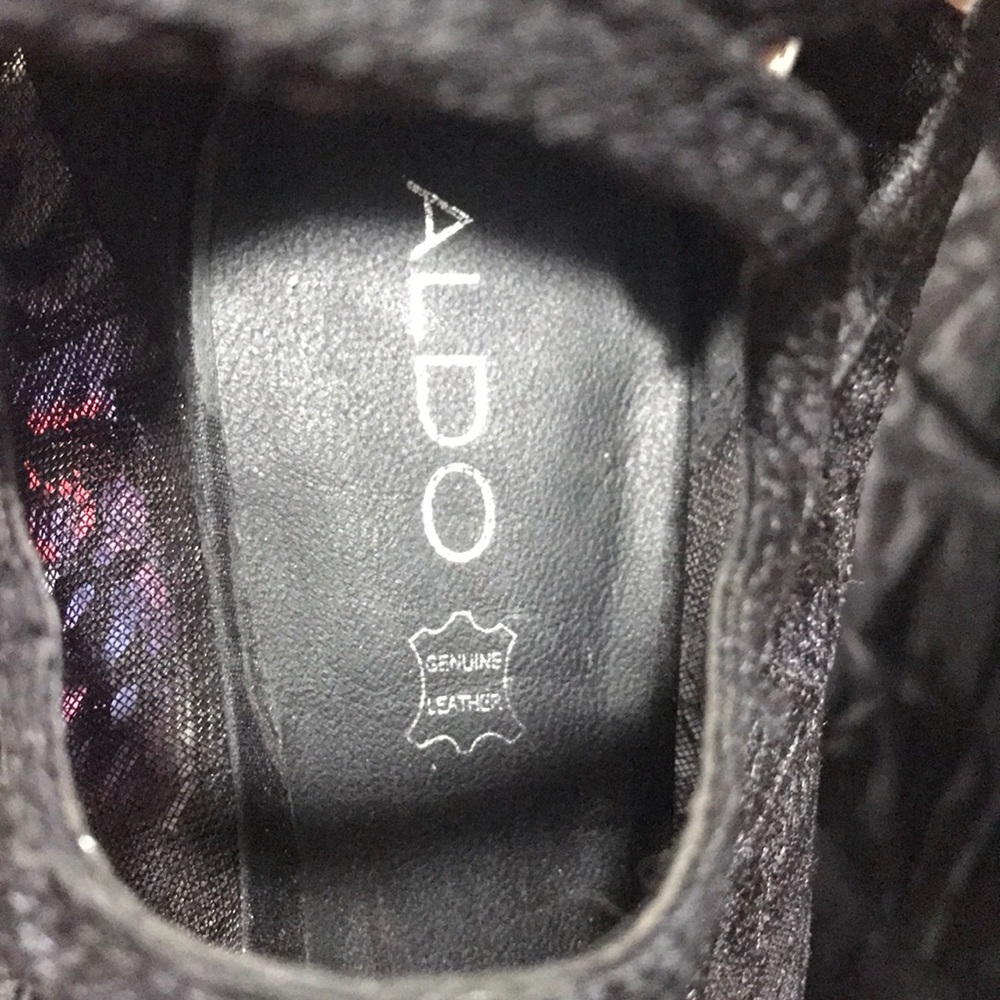 ALDO Corrubio Black laced cut out peep toe, s.7 - Picture 5 of 6